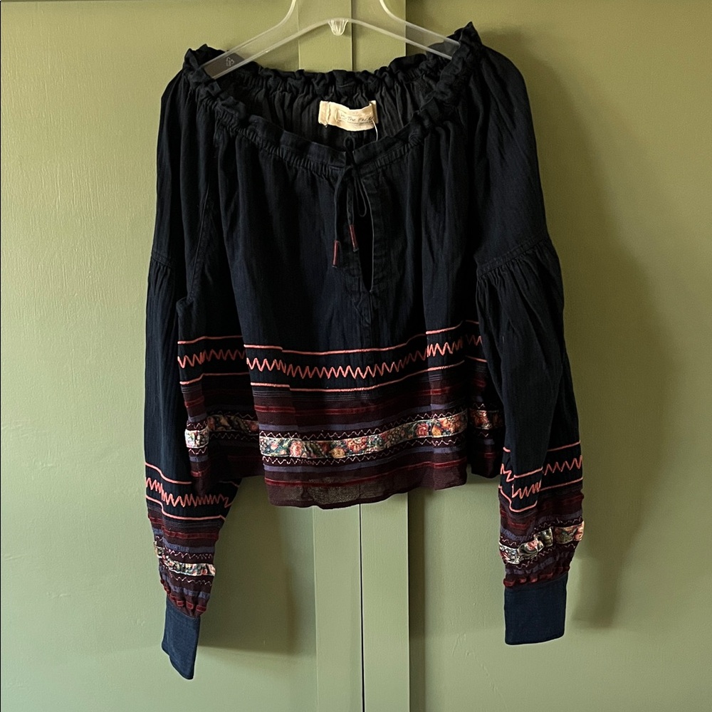 Women's Black Bohemian Top